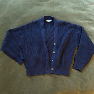 Market & Spruce Navy Kids Cardigan Size 6-7